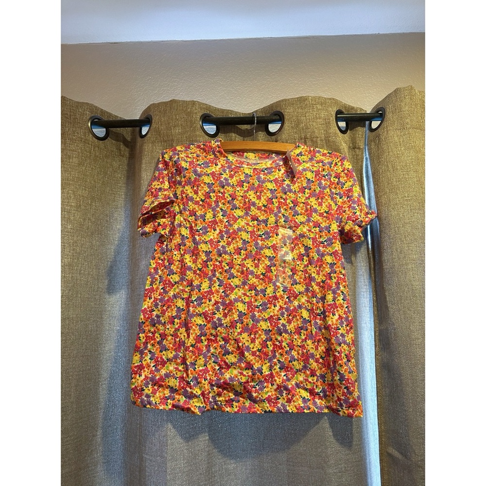 Old Navy Floral Blouse - Red and Yellow